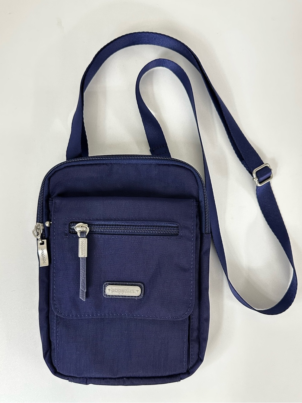 Baggallini Bag Crossbody Blue Purse RFID Nylon Polyester Zippered Pockets - Picture 10 of 10